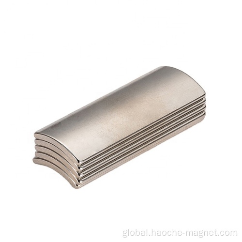 Strong Arc Motor Magnet Arc Shape NdFeb Permanent Magnet With Nickel Coating Manufactory